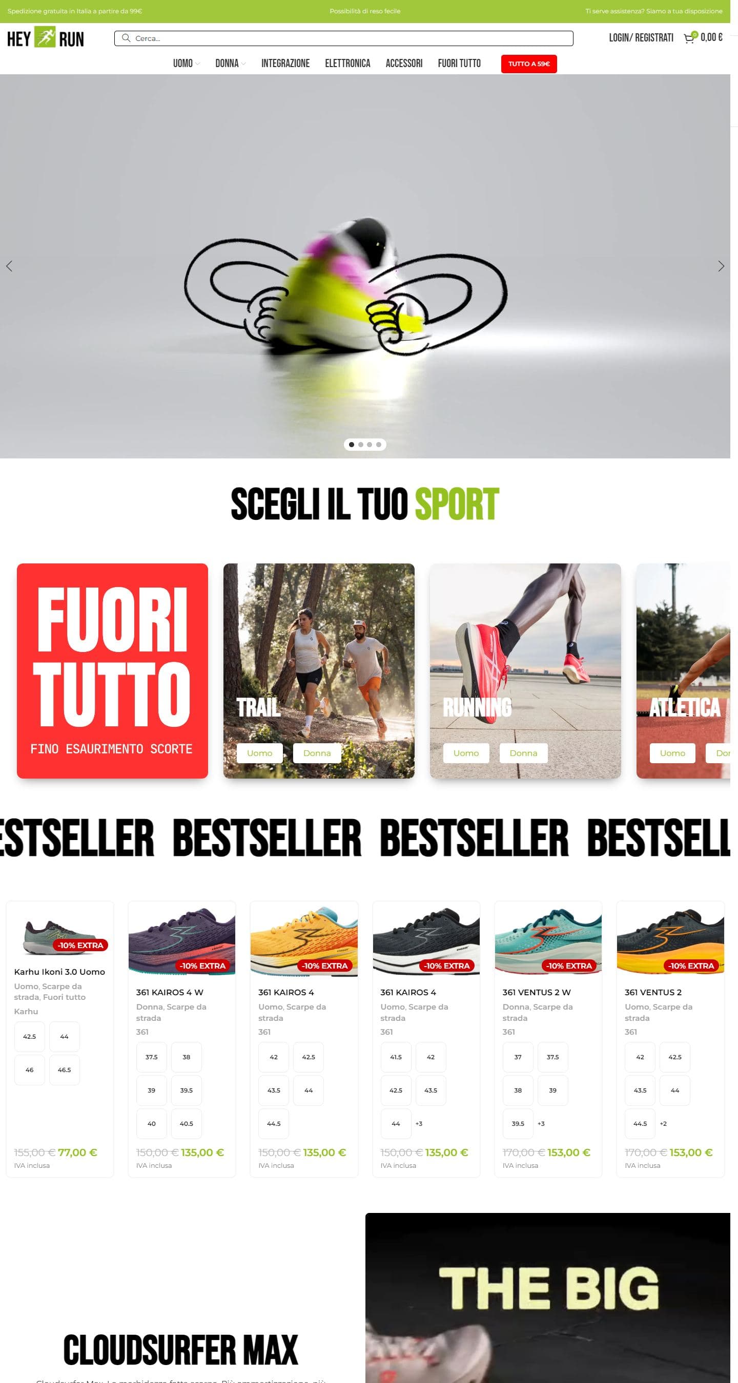 Il sito di Hey Run