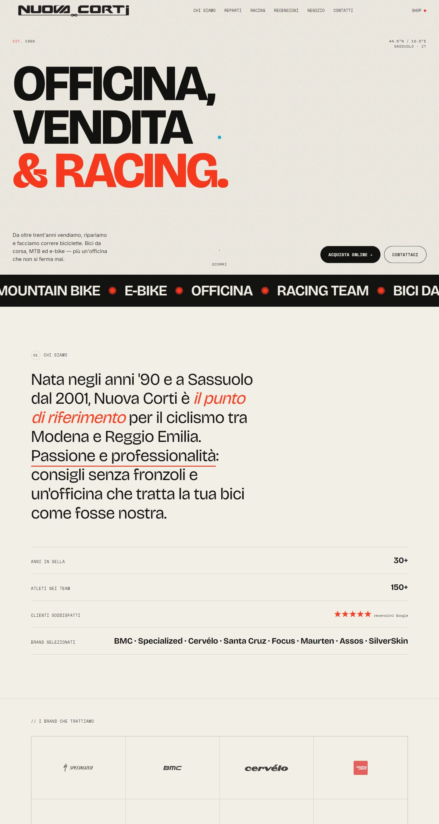 Il sito di Nuova Corti