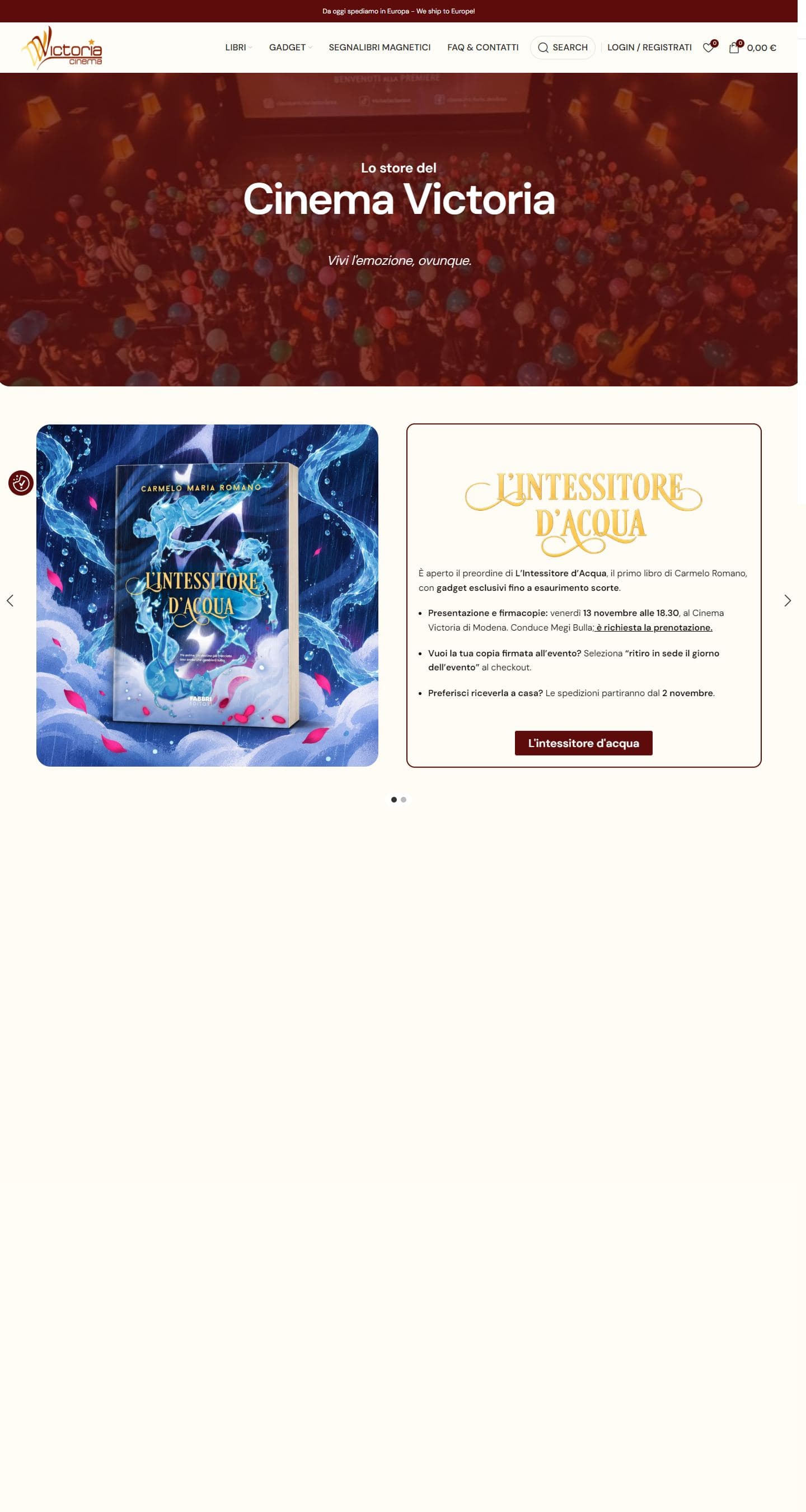 Il sito di Victoria Store